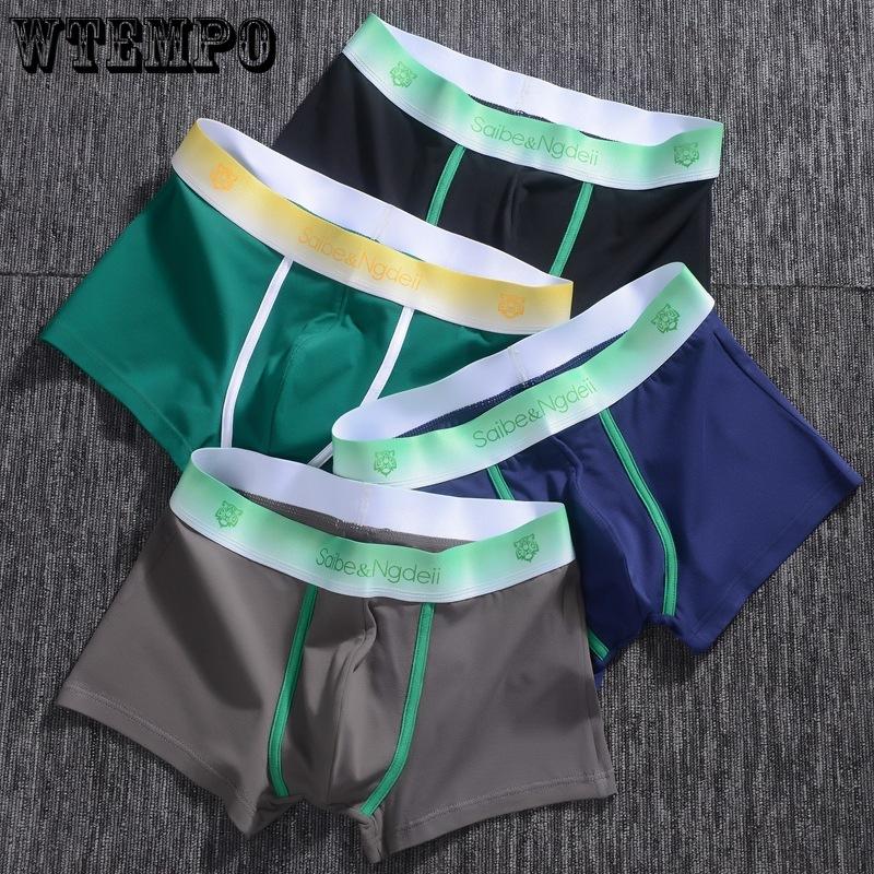 

Men s Pure Cotton Underwear Breathable Flat Underwear Men s Four Cornered Underwear M чорний