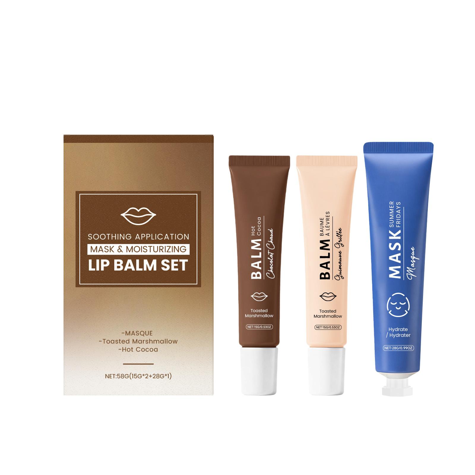 

Face Mask And Lip Balm Set, Gently Cleanses Pores And Provides Moisturizing Care. one size зелений