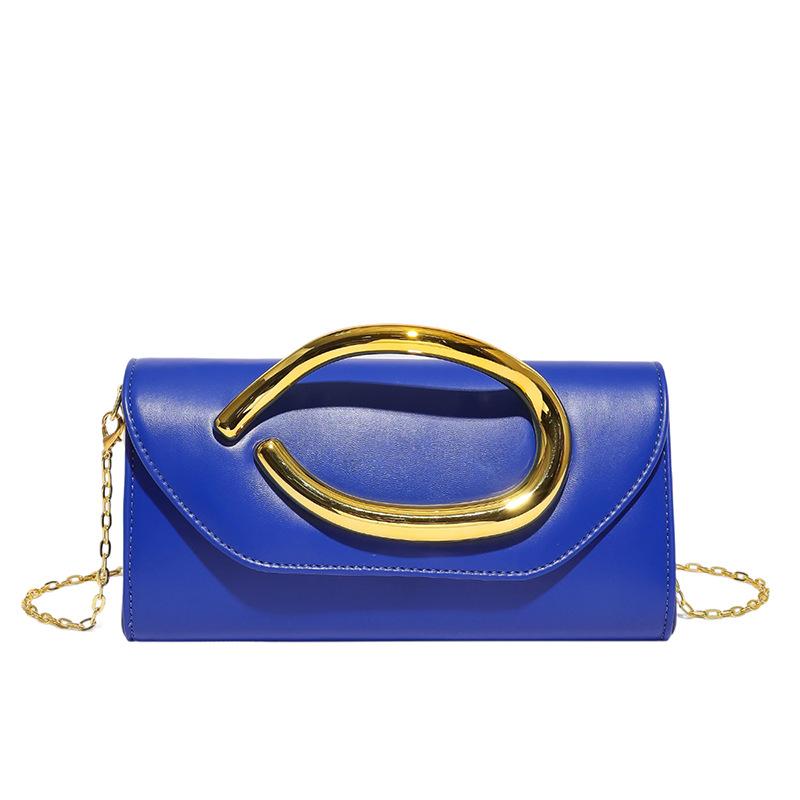 Foreign trade bags women's grab bags new 2025 European and American fashion niche single shoulder crossbody metal dinner bag tide