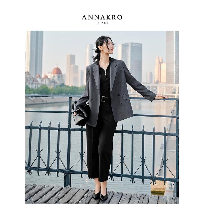 

JZ ANNAKO Retro Tailored Double-Breasted Blazer M
