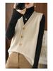 Women's Loose Knit V-Neck Cardigan Vest: Autumn & Winter Korean Style, Sleeveless Versatile Outerwear