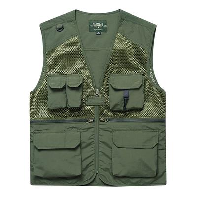 Middle Aged Vest, Men's Vest, Multiple Pockets, Thin Vest, Casual Photography, Fishing Vest