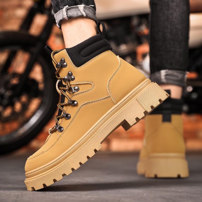 Fashion Men's Fashion Outdoor Casual Shoes Casual Shoes for Men Anti Slip Comfort Work Footwear Retro Locomotive Tooling Shoes for Men's