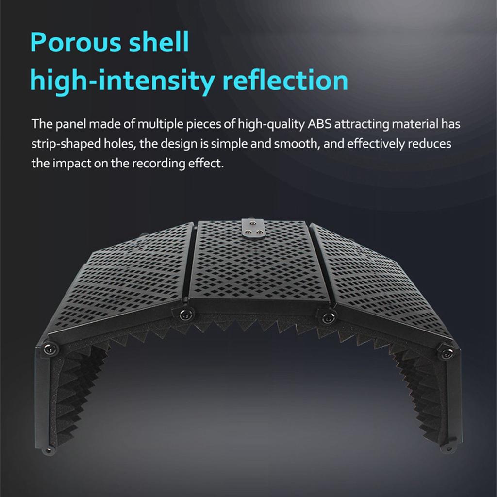 Foldable Adjustable Sound Absorbing Vocal Recording Panel Portable Isolation Microphone Shield Sound proof Plate