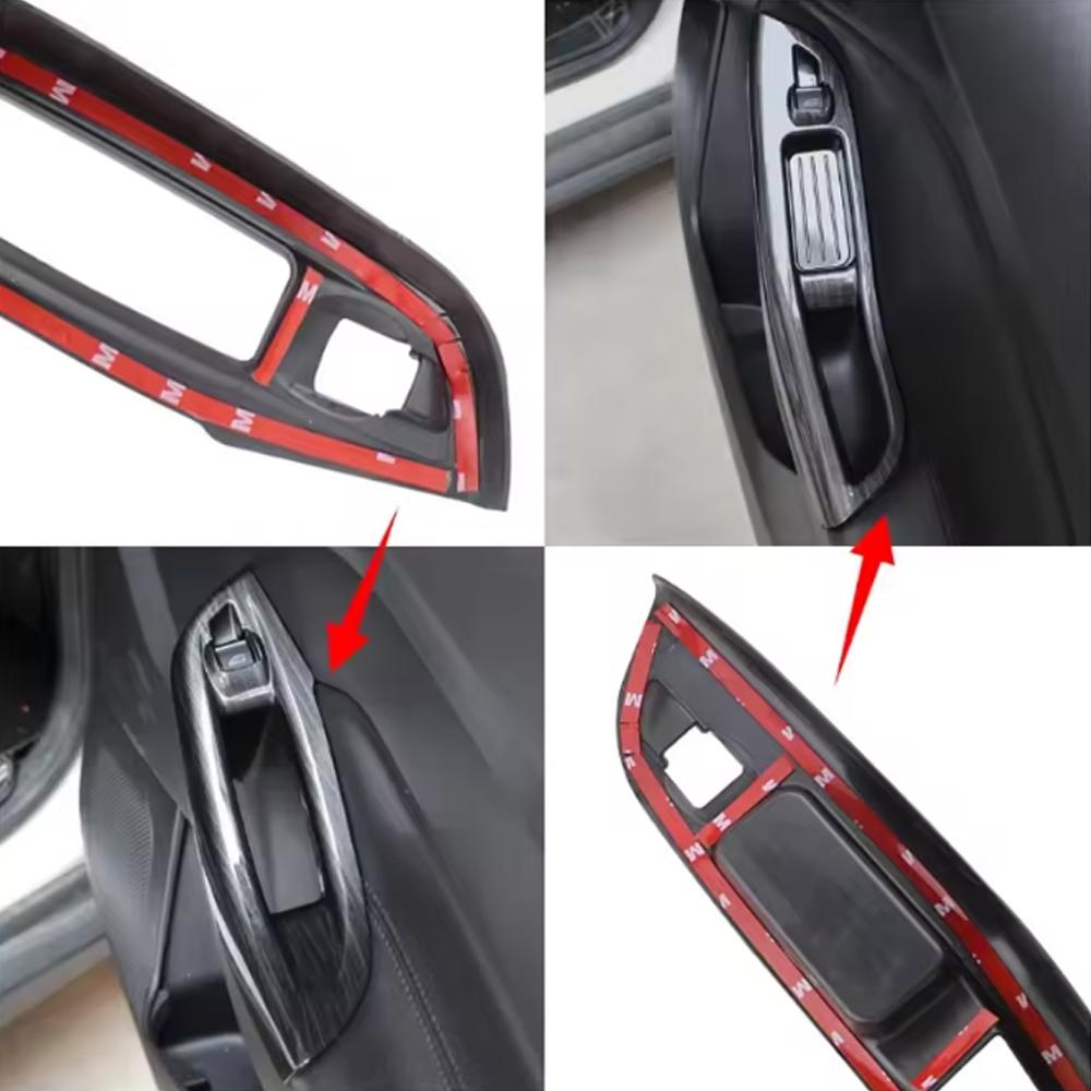UZYJ9 Car Window Lifter Panel Frame Decoration Cover Trim Sticker For Ford Focus MK 3 4 MK3 MK4 2009-2017 LHD Accessories