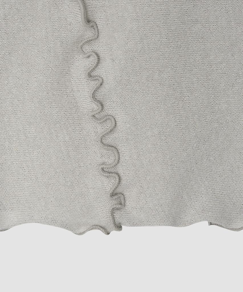 Deolil Letter Line Knit Skirt_Light Gray