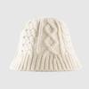 LOOKING4U Knit Cable Bucket Hat C1 Ivory