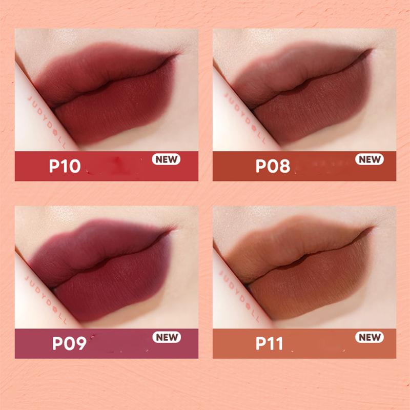 Lápiz labial Barro labial crema pequeña puré show blanco boca rojo caja ciega brillo labial mate