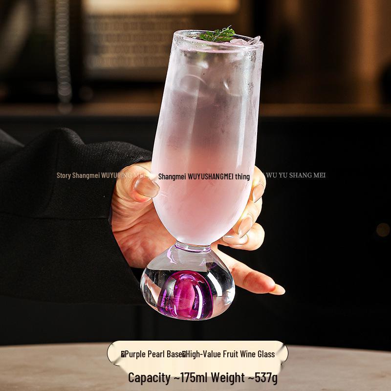 Creative Round Base Glass Cup for Juice, Beer, Cocktails, and Beverages