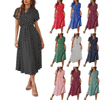 Robe Maxi d'Été pour Femmes 2025 Florale Cache-cœur Col V Manches Courtes Bouffantes Volants Plage Resort Robes Longues