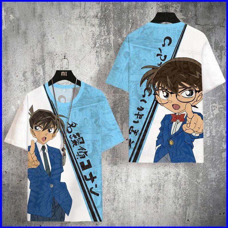 Kudo Shinichi Detective Conan Maglietta Anime Unisex per Bambino Adulto Cosplay Camicia 3D Estate