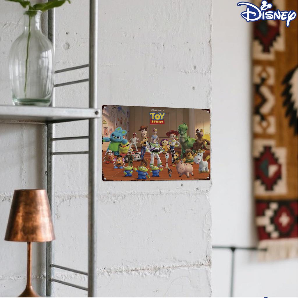 1pc Toy Story Metal Tin Sign - Officially Licensed Buzz Jacket & Woody Retro Wall Art with Jessie, Bullseye,, Mr. Potato, Bo Pee