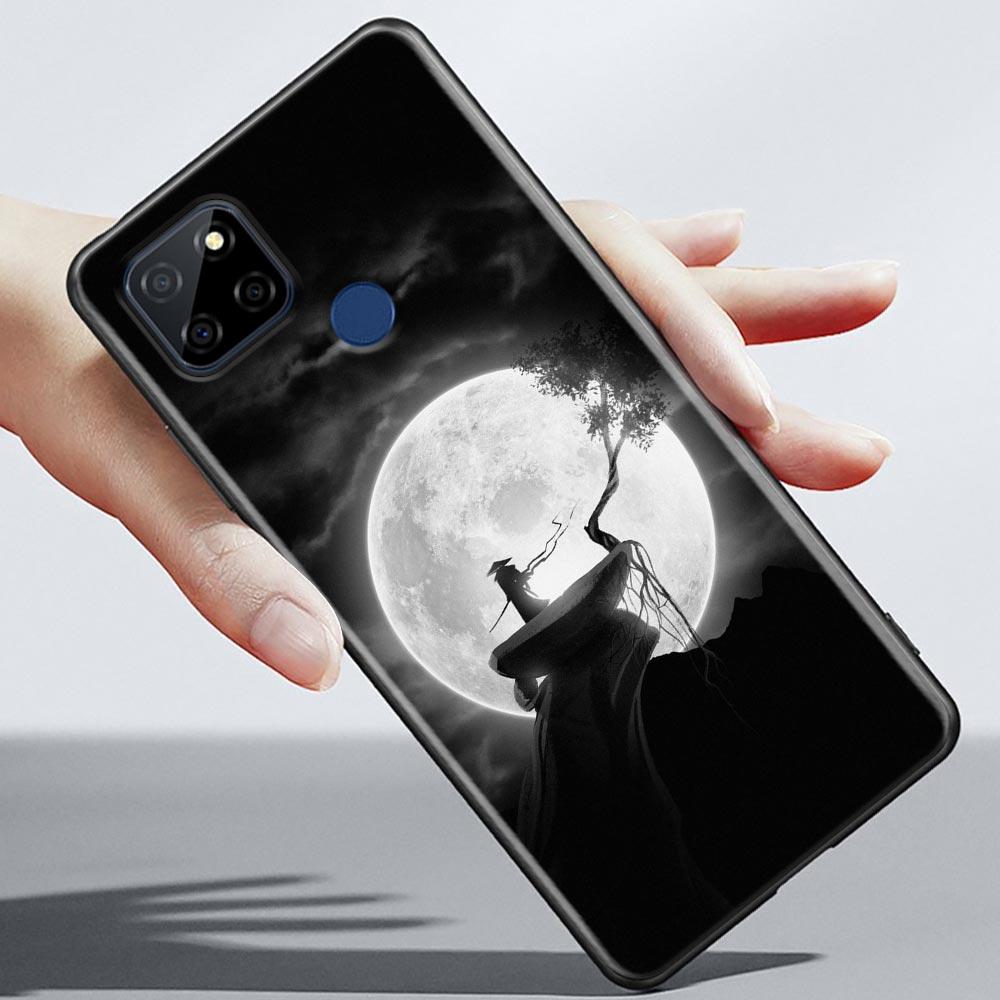 Red Sun Japanese Samurai Demon Art Anime Case For Realme C21Y C21 C25 C20 C15 C12 C11 C1 GT Master Neo Neo2 5G Funda Capa  Cases