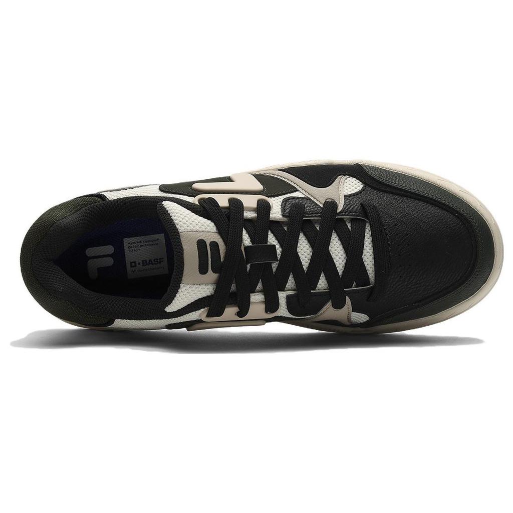 FILA Fusion Bank DX Synthetic Leather Fabric Comfortable Low-Top Sneakers Men sneakers White T12M342206FTB