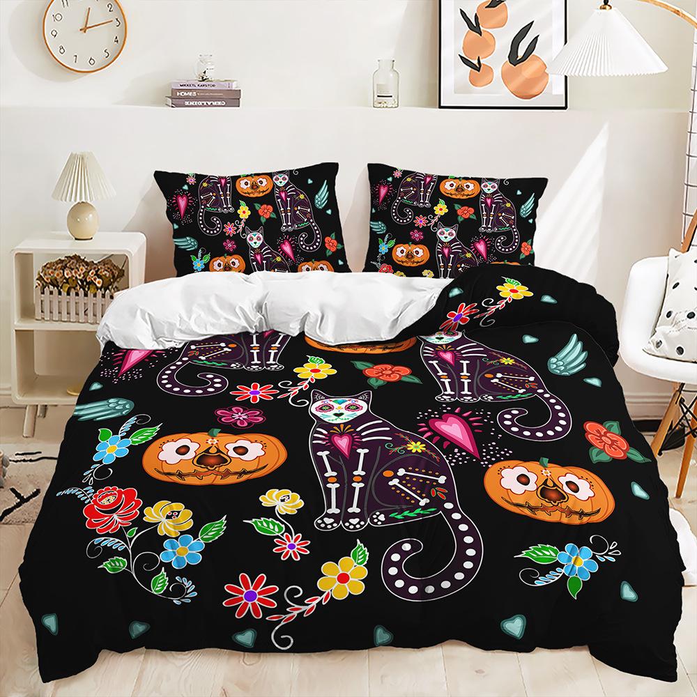 

Комплект из трех частей для декоративных одеял на Хэллоуин Комплект постельного белья из двух частей 135 * 200 (two-piece set) 90g