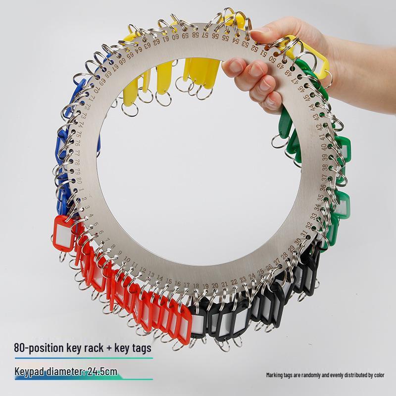 Stainless Steel Round Key Disk with Tag Ring for Key Management and Storage