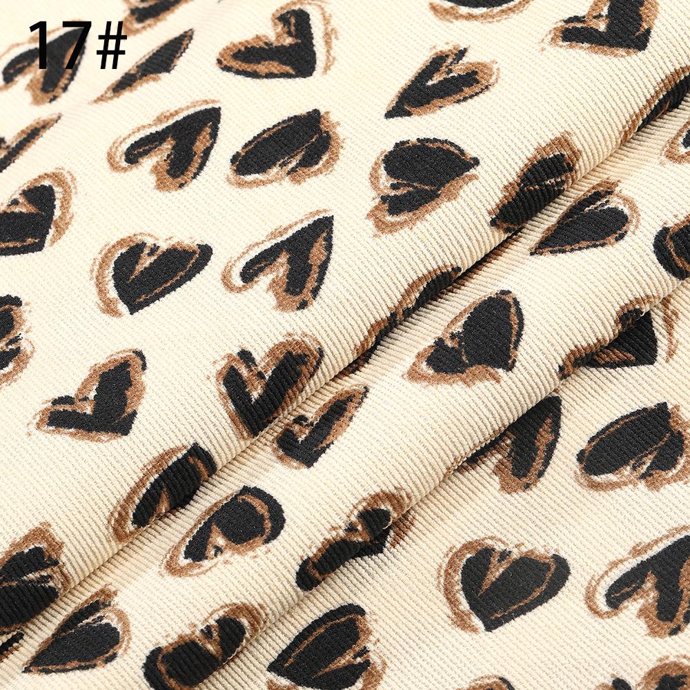 100*150CM Corduroy fabric small flower Polyester print cloth fashion Women's dress DIY clothing handmade Sewing quilting Luggage