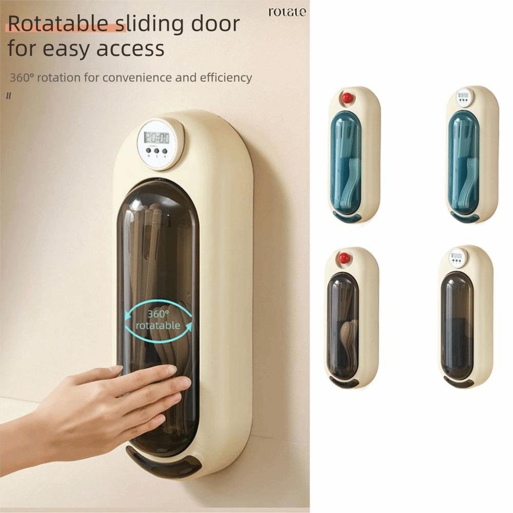 Dustproof Rotatable Chopstick Holder Quick Air Drying Chopsticks  Basket  Kitchen