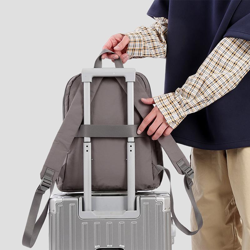 Women's Large Capacity Backpack Men Solid Color Backpack Student Schoolbag