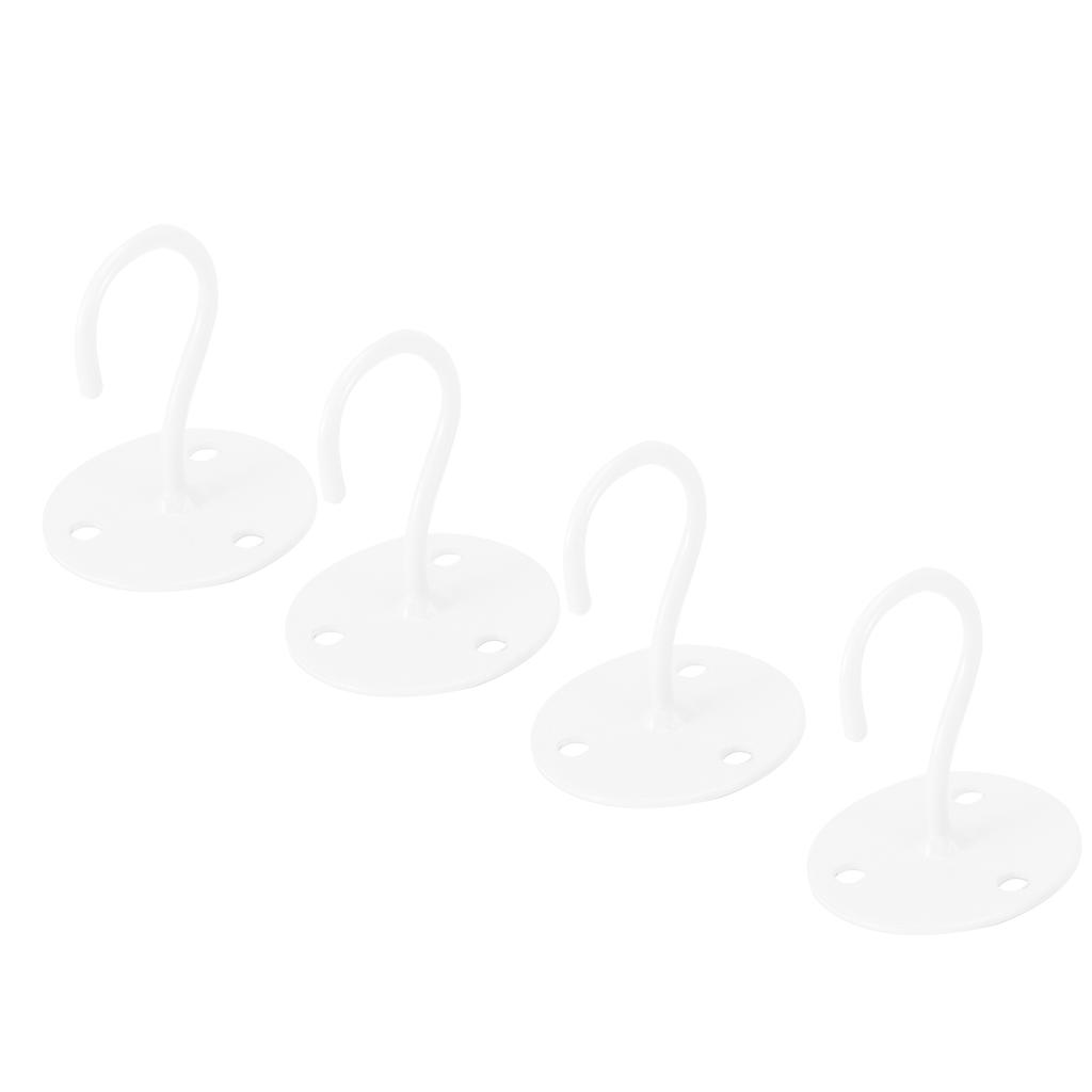 4 Stück Heim Metall Deckenhaken Wandmontage Haken für Laternen Blumentöpfe WindspieleWeiß