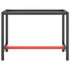 Workbench Frames - Black and Red - 110x50x79 Cm - Metal - Powder-coated Legs - Durable