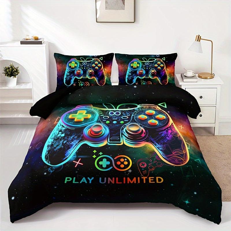 Gamepad Duvet Cover Set Stylish Color With 2 Pillowcase Super Soft Hd Printing Bedding Set For Home Dorm Decor