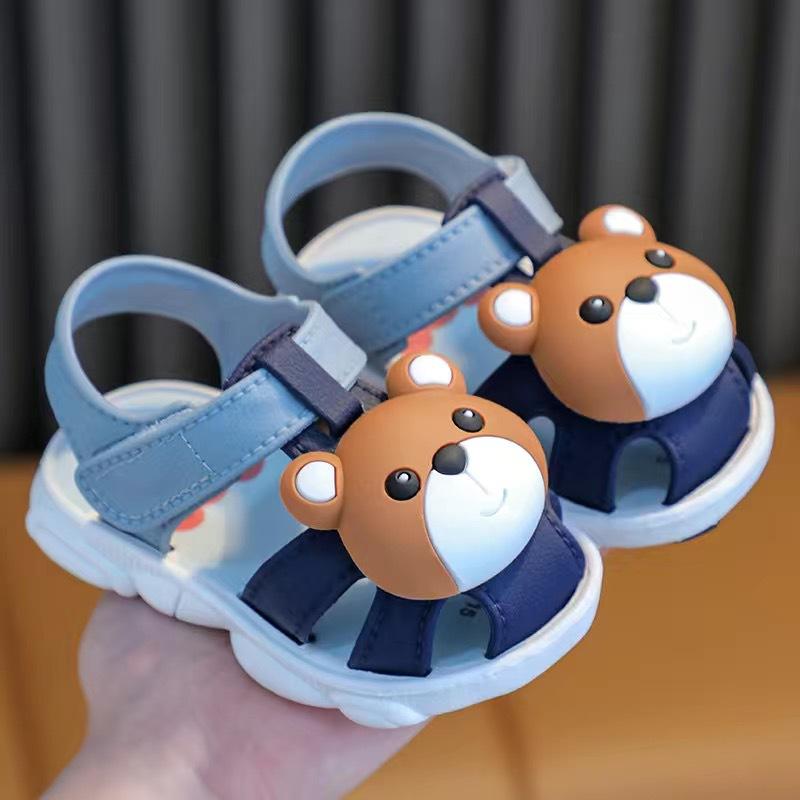 Learning-to-walk Shoes with Anti-slip Velcro and Cartoon-style Sandals