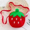 Cartoon Strawberry Mini Plush Shoulder Bag For Girls Kids Kids Gift