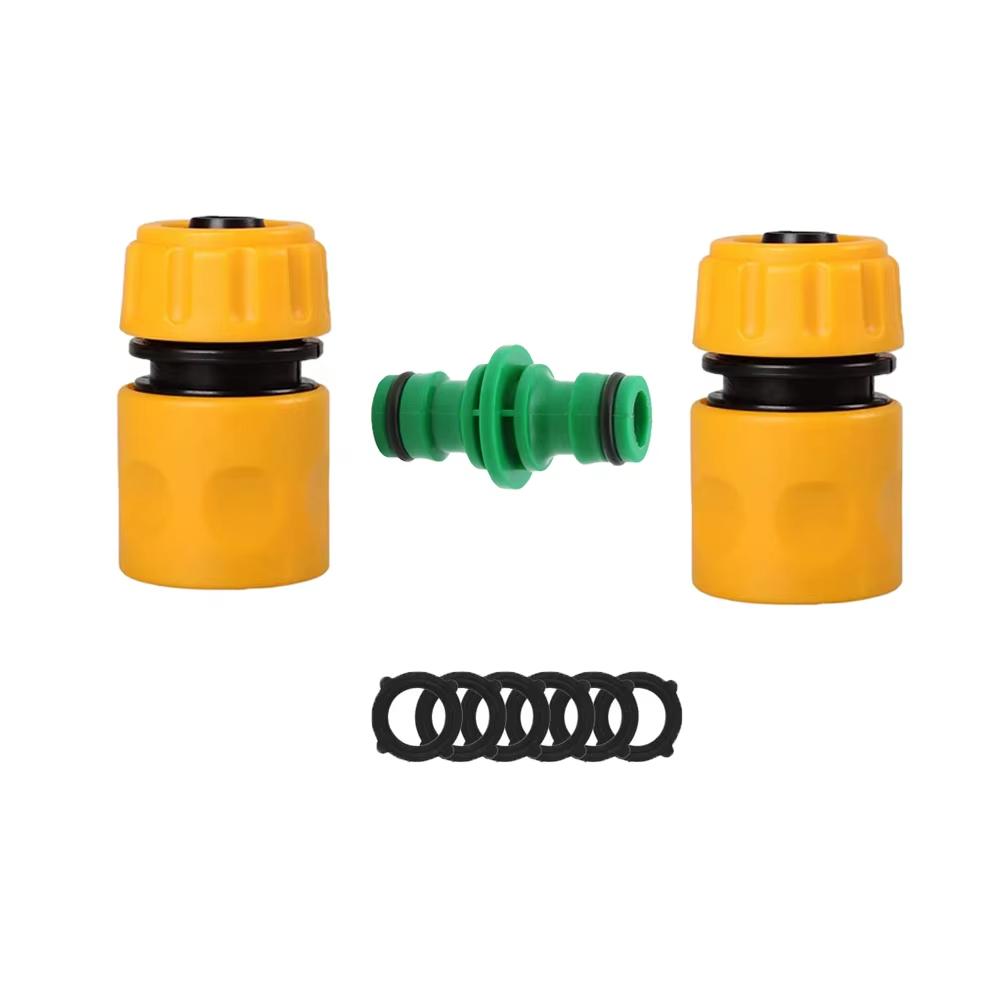 

Y-Type Garden Watering Hose Fitting Adapter Extender Kit ABS Quick Coupling 1/2” Inner And Outer Thread for Hose