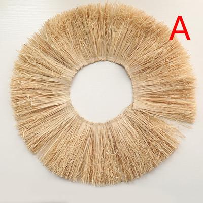 Decoração de Parede de Fundo para Ornamentos de Alojamento Familiar Suprimento Doméstico Natural Franjas de Palha Guirlanda de Palha Lafite Acabamento de Franja de Juta