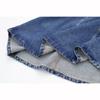 Falda Vaquera de Cintura Alta para Mujer Azul Casual Línea A Larga Primavera Verano Elegante Fondo de Señora