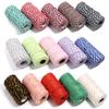 100Meter/Roll Two Colors Cotton Baker Twine Rope Cord Christmas Wedding Decoration Gift Packaging String DIY Gift Crafts Wrap
