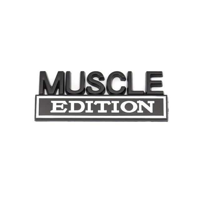 1Pc 3D Metal Muscle Edition Logo Car Front Grille Badge Side Fender Rear Trunk Emblem Sticker Decal