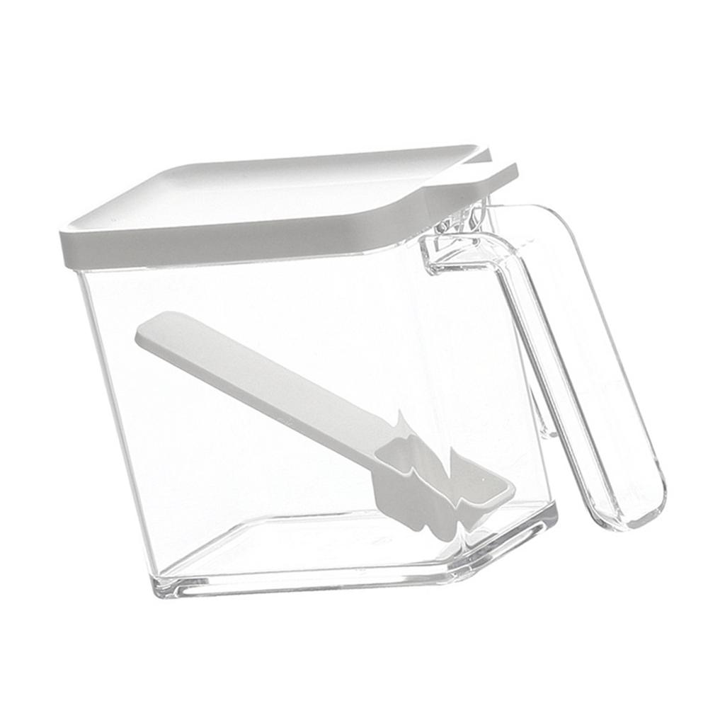 Seasoning Box with Cover Clear Large Capacity Seasoning Storage Container for Spices Salt Sugar Herbs