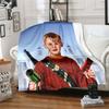 Home‑Alone Movie Print Flannel Blanket Soft Warm Throw For Bedroom Sofa Indoor Xmas Home Decor Holiday Movie Fan Birthday Gift