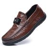 2024 Men's Premium Cowhide Leather Moccasins: Genuine Leather Casual Loafers with Round Toe