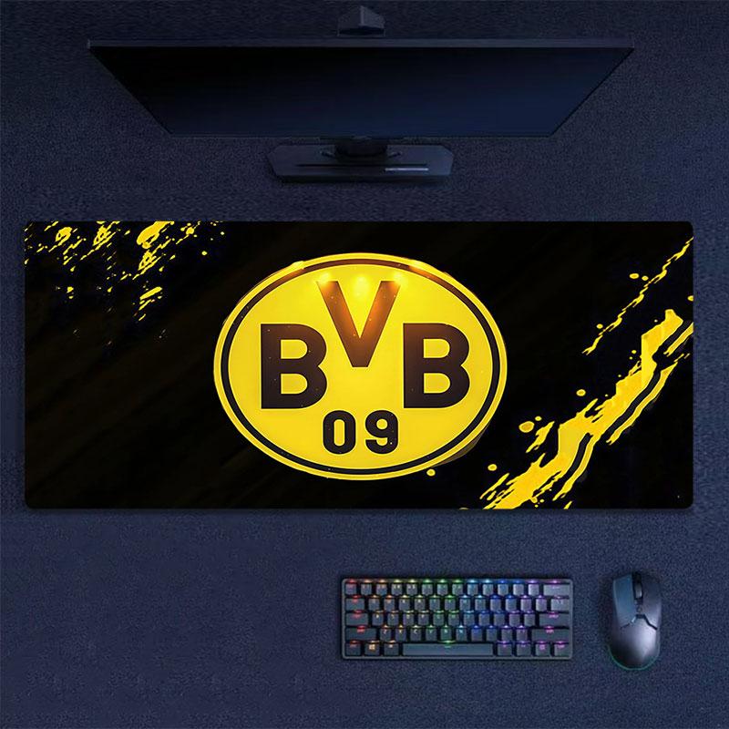 Borussia Dortmund Mouse Pad, Large Gaming Desk Mat, Non-slip XXL Mousepad for Laptop & Tablet, Mini PC Playmat with Stitched Edges