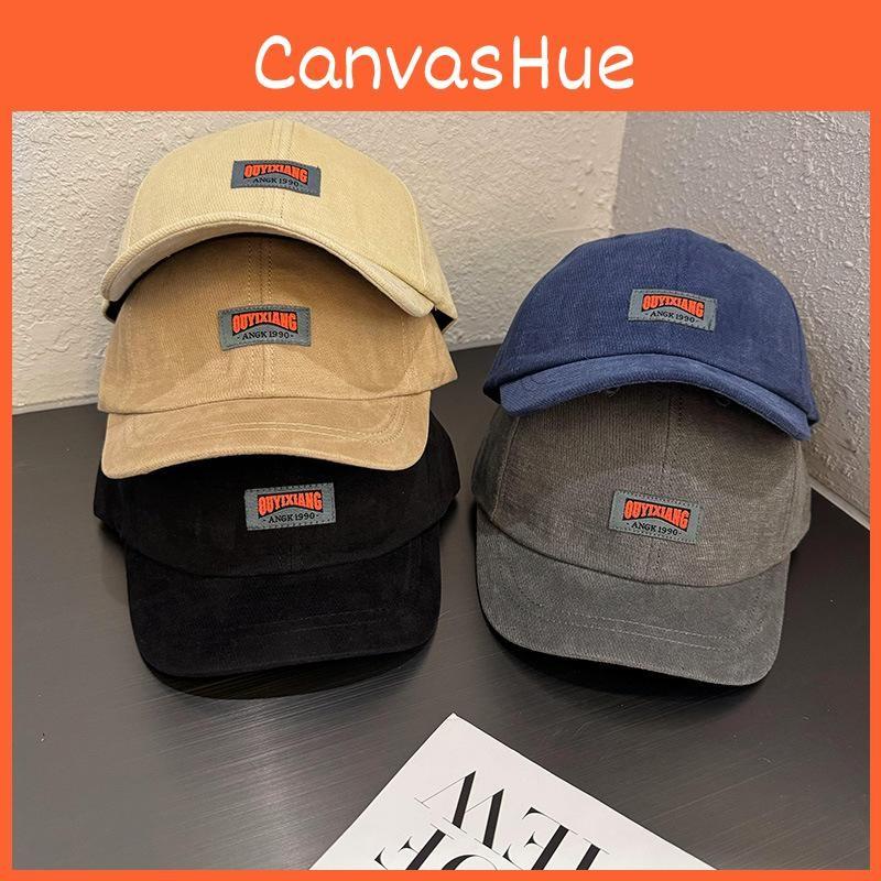 Retro Solid Color Letter Soft Top Fitted Cap Sunshade Ventilation Men Women