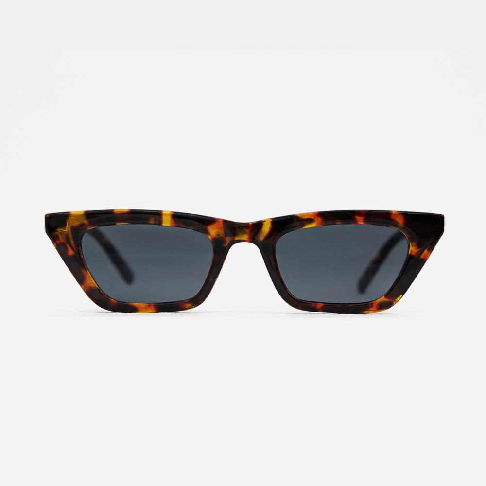 Lukadiseu Lk03 Hornet Brown Slim Cat'S Eye Sunglasses
