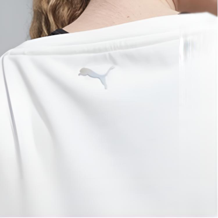 Puma Boyfriend Loose Fit Round Neck Short Sleeve T-Shirt Women tops White 525434-02