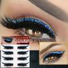 Yousheng 4Pairs False Eyelashes Glue-free Stylish PVC Makeup Extensions Eyelash Eyeliner Sticker for Performance