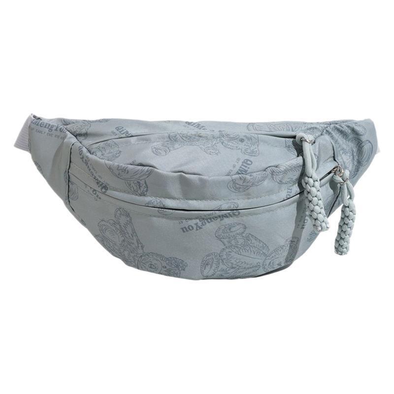 Canvas Casual Single Shoulder Women's New Trendy Messenger Bag Summer Sports Breast Bag Niche Trendy Fanny Pack