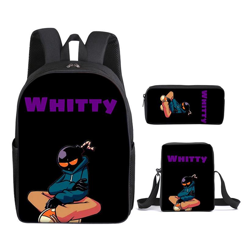 Classic Funny Friday Night Funkin 3D Print 3pcs/Set Pupil School Bags Laptop Daypack Backpack Inclined Shoulder Bag Pencil Case