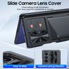 Für Samsung Galaxy Z Fold 7 Mit Kartenhalter RFID-Blockierung, Eingebaute Schiebe-Kameraabdeckung & Scharnierschutz & Ständer & Displayschutz, Brieftaschen-Hülle-Schwarz