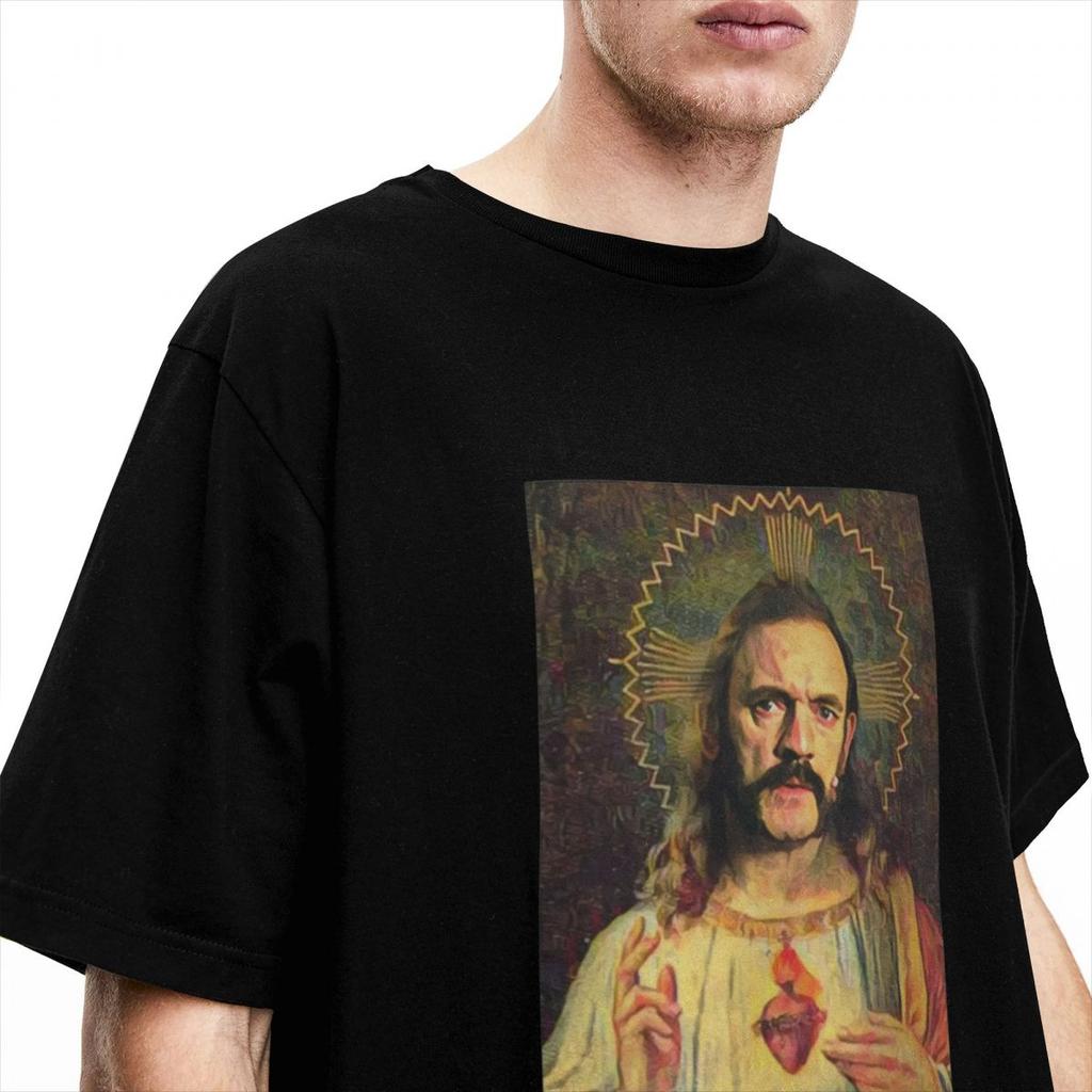 Maglietta Merch di Saint Lemmy Uomo Donna Divertente Cotone Puro Vestiti Estivi