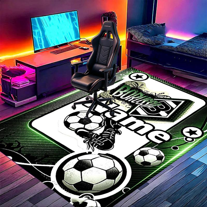 Custom Name Personalized Borussia Monchengladbach Print Carpet, Versatile Home Decor Rug, for Playroom, Apartment, Balcony, Entryway, Hallway Gift
