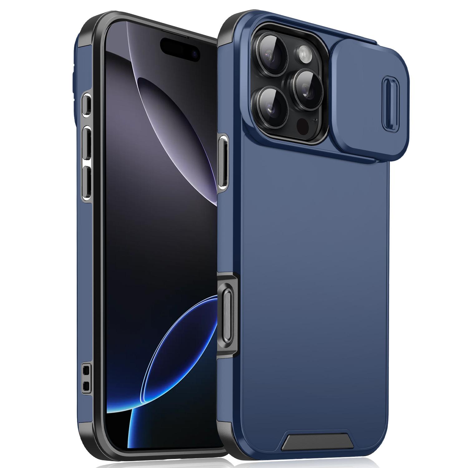 

Slide Camera Protection Cover For iPhone 16 Pro Max Shockproof Armor Phone Case For iPhone 11 12 13 14 15 Pro Max Plus 16e Cases iPhone 15 Pro Max