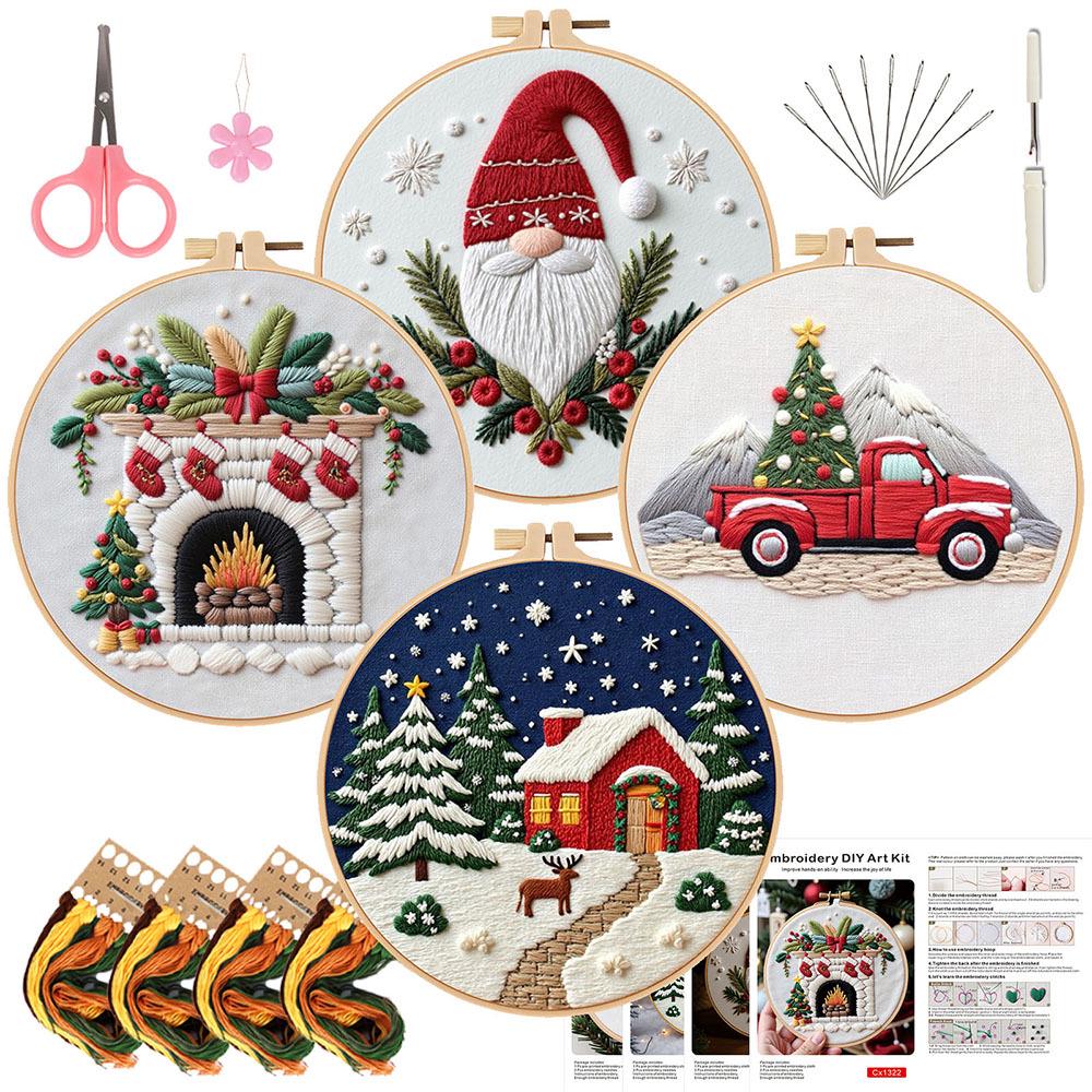 2025 Handgemachtes Weihnachtsstickerei DIY-Set - Englische Anleitung