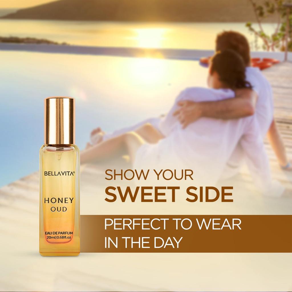 Bella Vita Luxury Honey Oud Eau De Parfum 20ml Unisex Sweet Spicy Long Lasting Premium Fragrance Gift Perfume For Men And Women