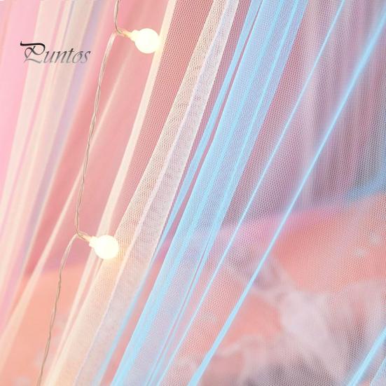 Sleep Protection Net Single Door Mosquito Bed Canopy Rainbow Color Design Mesh Dreamy Breathable Easy to Install Fully Enclosed Anti-mosquito